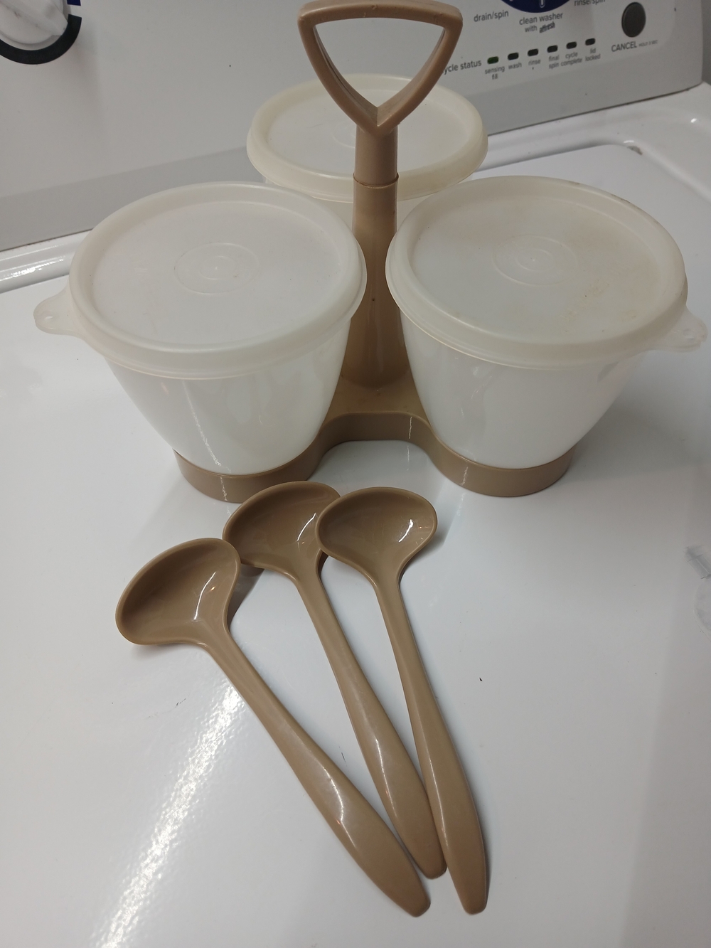 Vintage Tupperware Condiment Serving Caddy